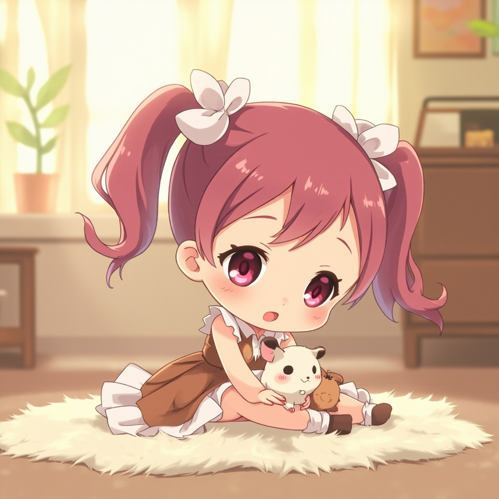 2岁 · 学步车里捧小仓鼠